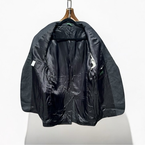 🌻Ralph Lauren Gray Wool & Cashmere 2-Button Sports Coat Blazer Jacket Size 46R - Picture 3 of 9